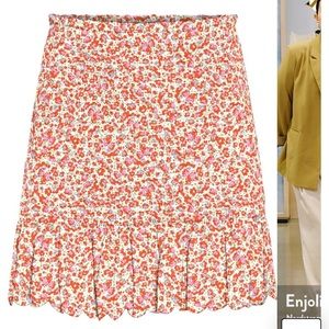 Vero Moda Nica Floral Print Skirt Size XL